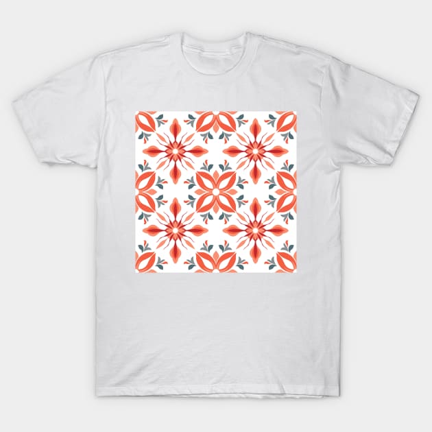 Tileable Floral Pattern T-Shirt by JosanDSGN